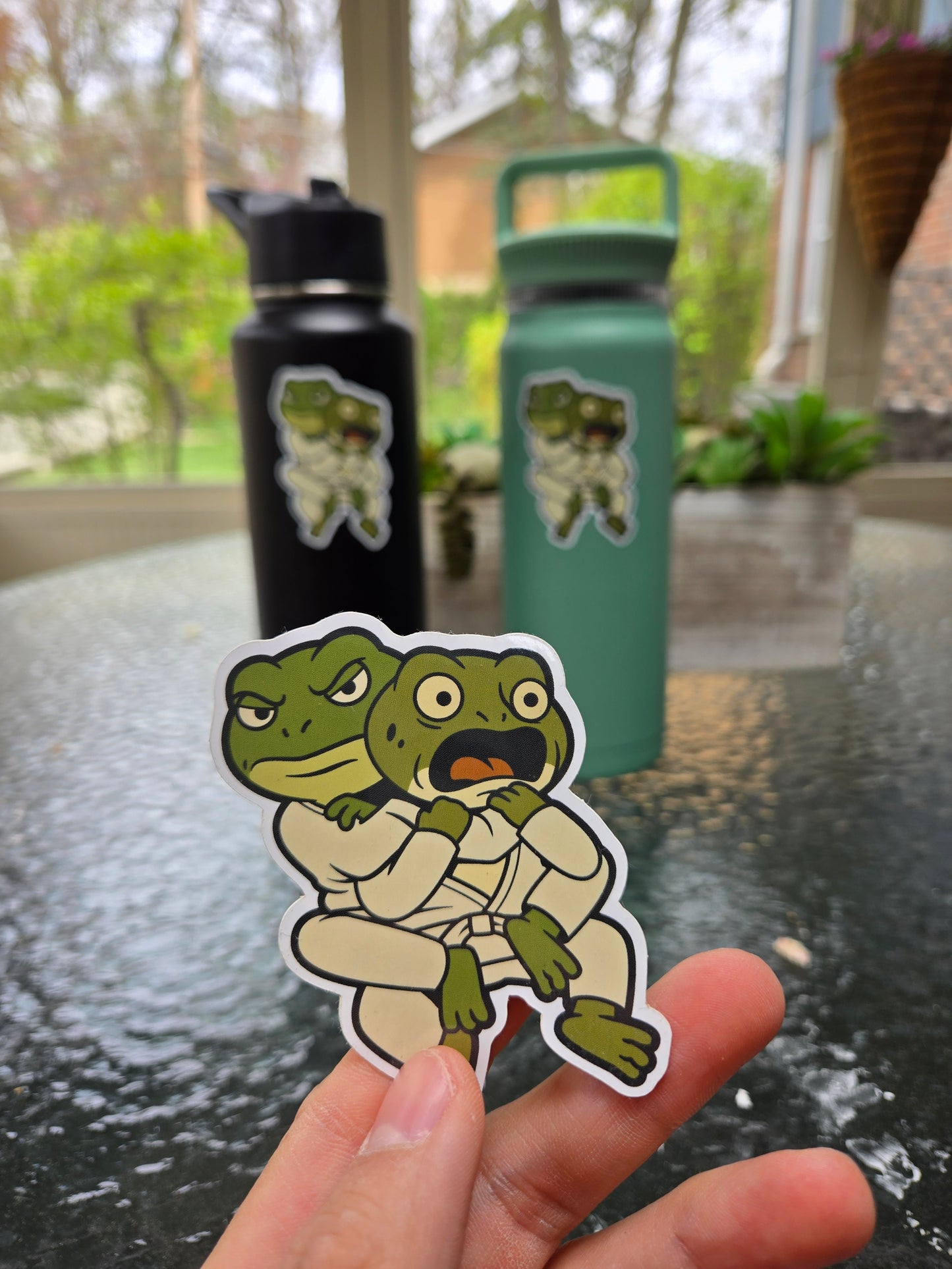 Rear-Ribbit Choke - BJJ Rear Naked Choke Toad Sticker 🐸🥋