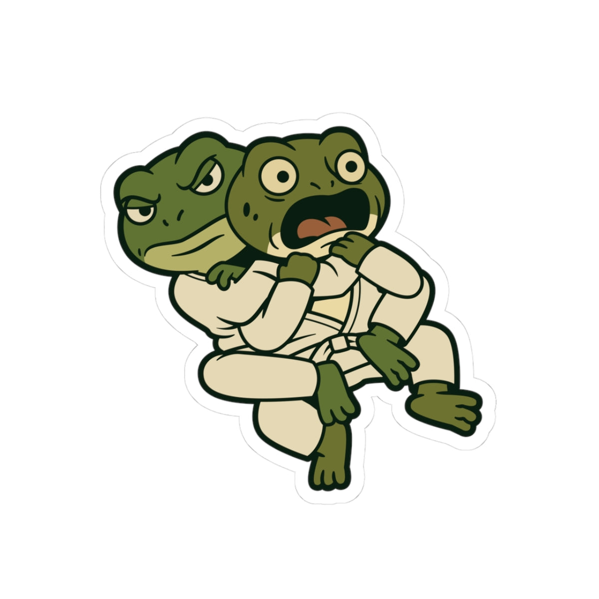 Rear-Ribbit Choke - BJJ Rear Naked Choke Toad Sticker 🐸🥋