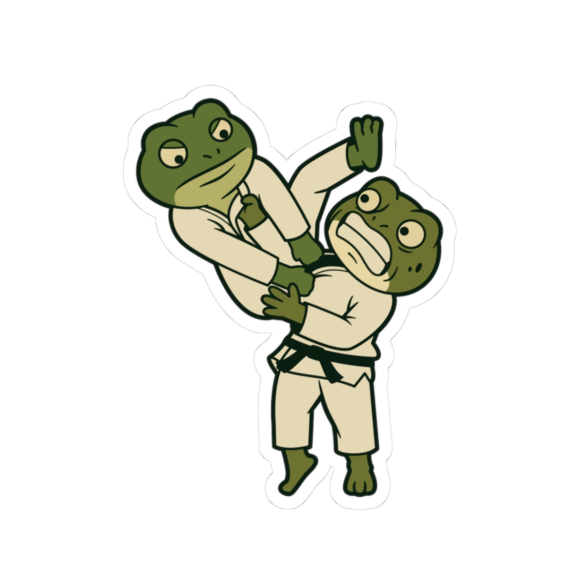 Toad-ally Airborne - Flying Armbar BJJ Toad Sticker 🐸🥋💥