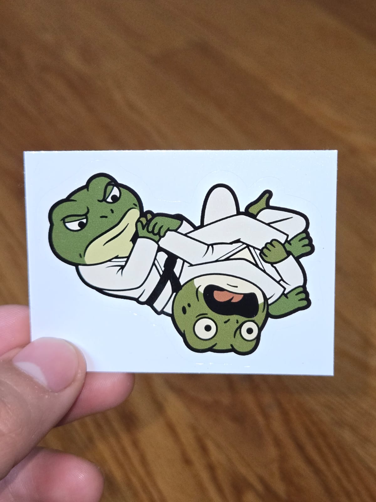 Toad-ally Tapped Out - BJJ Armbar Toad Sticker 🐸🥋