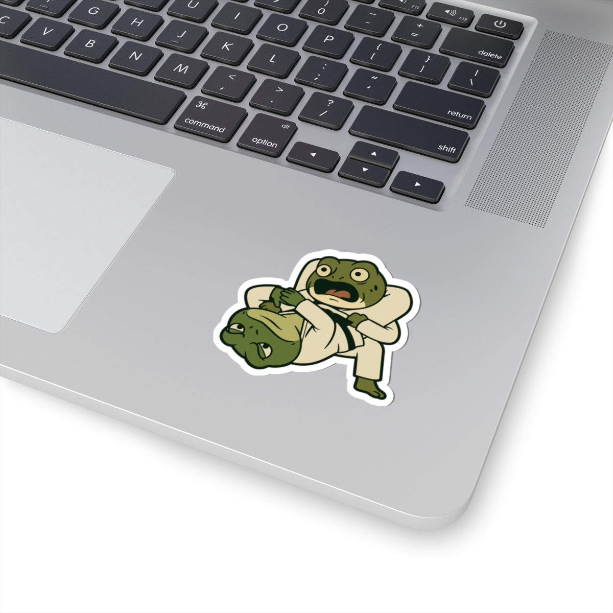 Triangle Croak - BJJ Triangle Choke Toad Sticker 🐸🥋