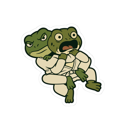 Rear-Ribbit Choke - BJJ Rear Naked Choke Toad Sticker 🐸🥋